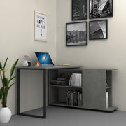 Oslo desk with cement bookcase 120x60xh 74 cm