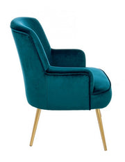Clelia deep armchair with velvet effect