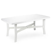 Senna garden table in resin with white resin top 180x100cm