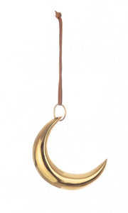 Elegant Gold Luna Pendant - 12x9H