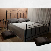 Double bed Primula black gold wrought iron