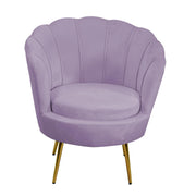 Purple tulip velvet armchair cm73x72h77
