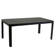 Extendable rectangular Claveland anthracite aluminum table
