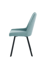 Set of 4 Microfiber Chairs 48cm x 60cm x 87cm
