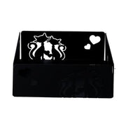 Square black cats metal napkin holder cm16,5x16,5h6