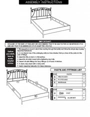 White knots double bed 160x195x115h cm