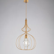 Modern urban industrial gold chandelier 35 cm