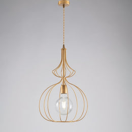 Modern urban industrial gold chandelier 35 cm