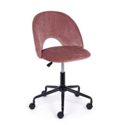 Linzey office chair in pink velvet