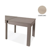 Extendable table in elm colored melamine wood 160-320x90 cm