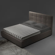 Single bed with container Napoli dove gray