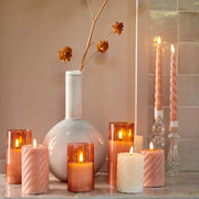 Vertical Glass LED Candle for Indoor Use H 15 Ø 7.5 cm