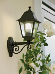 Outdoor Aluminum Die-Cast Lamp with Transparent Glass Diffusers - Max Height 210mm - Max Power 100W Black