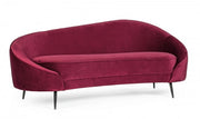 Seraphin Wine 2 seater sofa with velvet effect