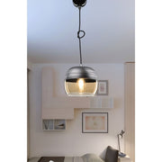 Punto pendant lamp ASZ0857 black inverted glass diffuser