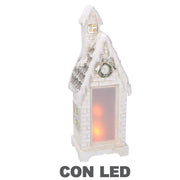 Cream ceramic house cm11,5x10h31