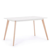 Michelangelo white wooden table 120 x 80 cm