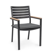 Belmar outdoor chair with armrests natural - anthracite