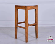 Multicolor wooden stool 35x35x75h cm