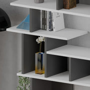 Apollon design bookcase in anthracite white