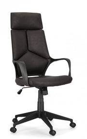 Office armchair in Damon fabric with high black back