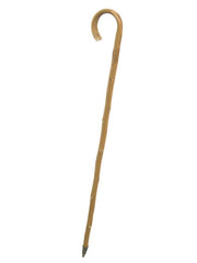 Natural rustic walking stick w/iron tip h93