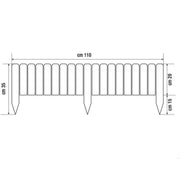 Rollborder impregnated wooden fence