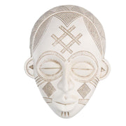 African man white resin mask 16x20,5x8 cm