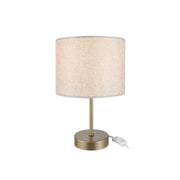 Flora ASZ1496 table lamp with cylindrical sand fabric shade