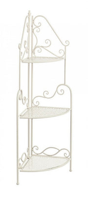 Classic corner cabinet 3 shelves Giselle cream