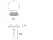Step light 1W Led 4000K upper line graphite