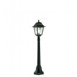 Aluminum Floor Lamp with Transparent Glass Diffusers - Max Height 210mm Black