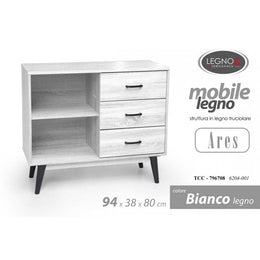 Mobile basso madia salotto bianco cm 94 x 38 x 80 h
