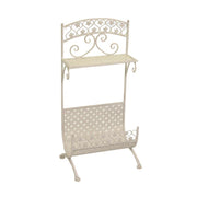 Letizia white metal magazine rack cm31x42h85