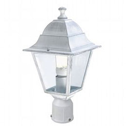 Aluminum Die-Cast Lamp Holder with Transparent Glass Diffusers, 60mm Diameter, 170mm Lamp Height, 230V ~ 50Hz Power Supply, Maximum 60W White Silver Bulbs