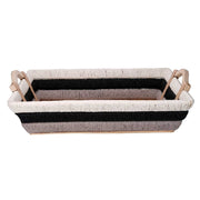 Rectangular multicolor wicker basket cm53x38h12,5