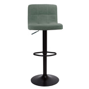 Adjustable Mint Color Stool with Matte Black Legs 49x40x87 cm