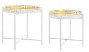 White-Gold Alizee Coffee Table Set