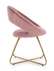 2x Gold Vanity armchair in pink velvet