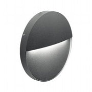Round Aluminum Cast Wall Light with Satin Diffuser - 6W - 772 Lumens - Natural Light - IP65 Graphite