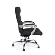 Lisbon black reclining office armchair with leatherette armrests