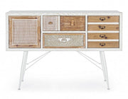 Sideboard 2 doors 2 drawers Eloise in natural wood 80h cm