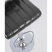 Black imitation leather bar stool BARCLAY 46x51,5x h88,5 - 109,5 cm
