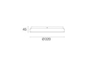 Led ceiling light 28W 4000K electra graphite line