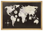 Black world picture with photo frame cm. 109.5x3xh76.5