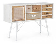 Sideboard 2 doors 2 drawers Eloise in natural wood 80h cm