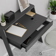 Cowork anthracite wall desk with drawer 94 cm.