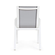White Pelagius chair with armrests