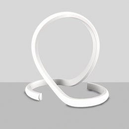 Table lamp in metal and aluminum White integrated LED 30x h30 cm