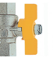 Gas ball valve with aluminum lever